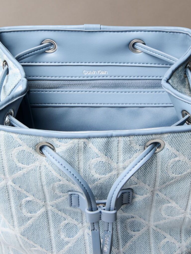 Denim Rucsac Din Denim Cu Logo Jacquard  Femei