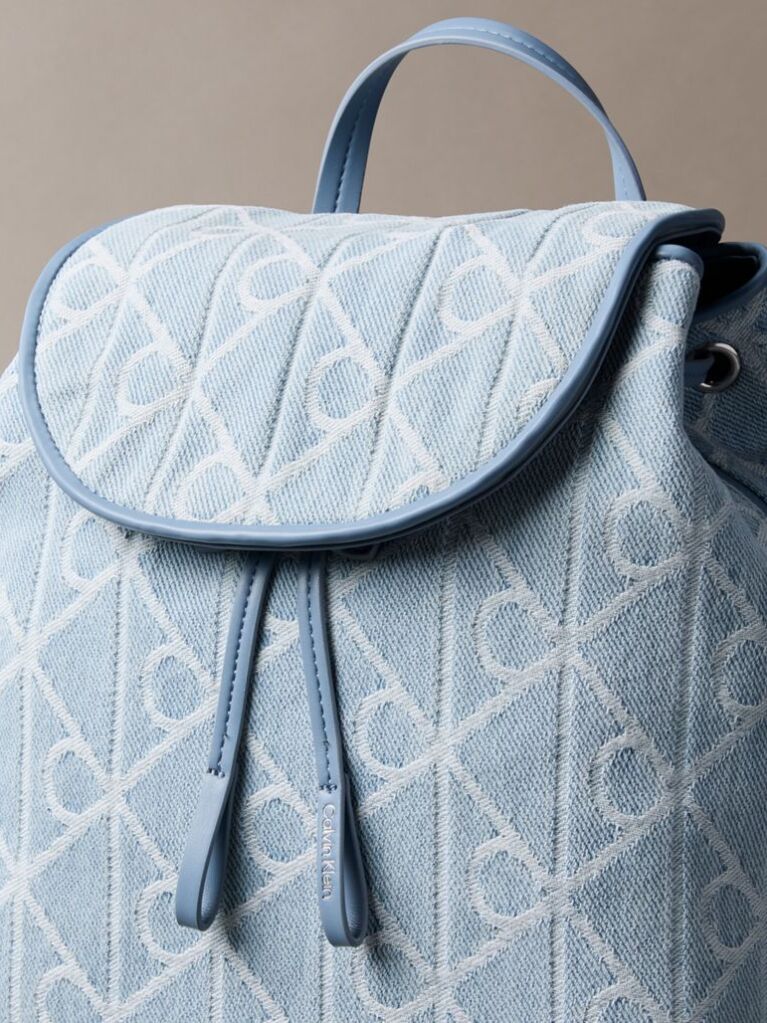 Denim Rucsac Din Denim Cu Logo Jacquard  Femei