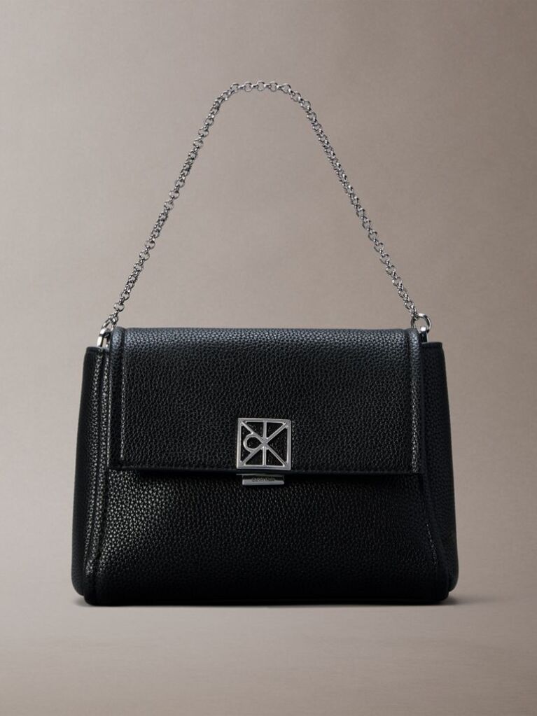 Negru Geanta Crossbody Din Piele Granulata  Femei