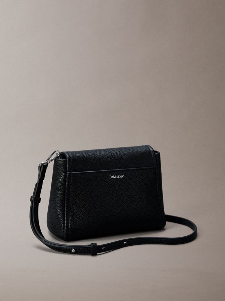 Negru Geanta Crossbody Din Piele Granulata  Femei