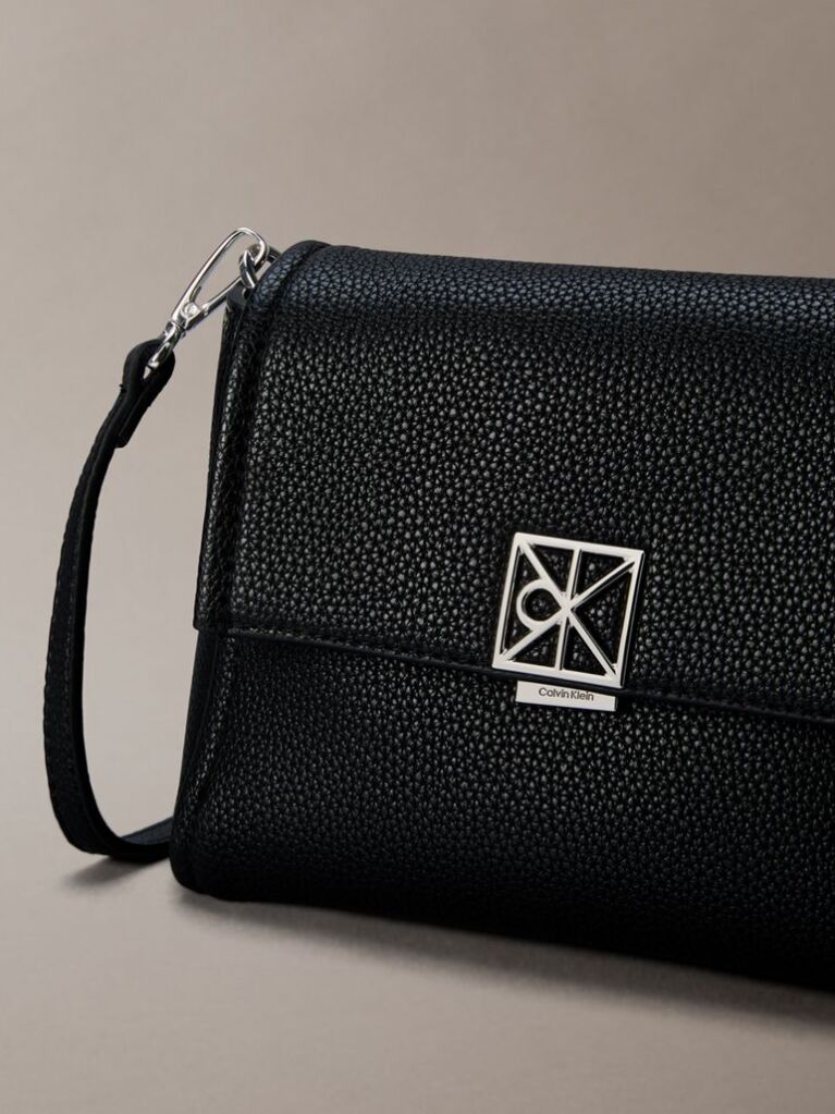 Negru Geanta Crossbody Din Piele Granulata  Femei