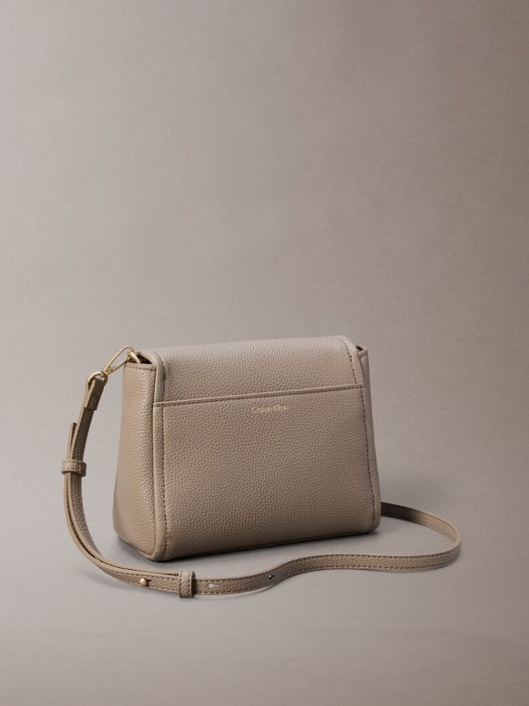 Bej Geanta Crossbody Din Piele Granulata  Femei