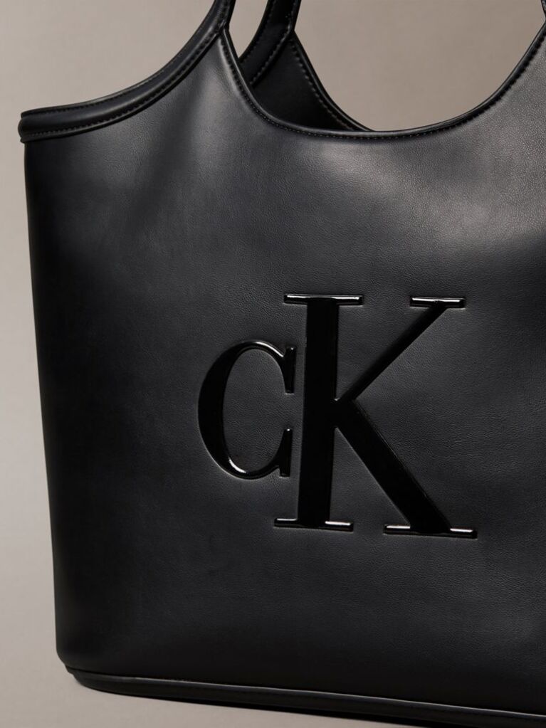 Negru Geanta Tote Pentru Laptop Cu Monograma Si Logo Signature  Femei