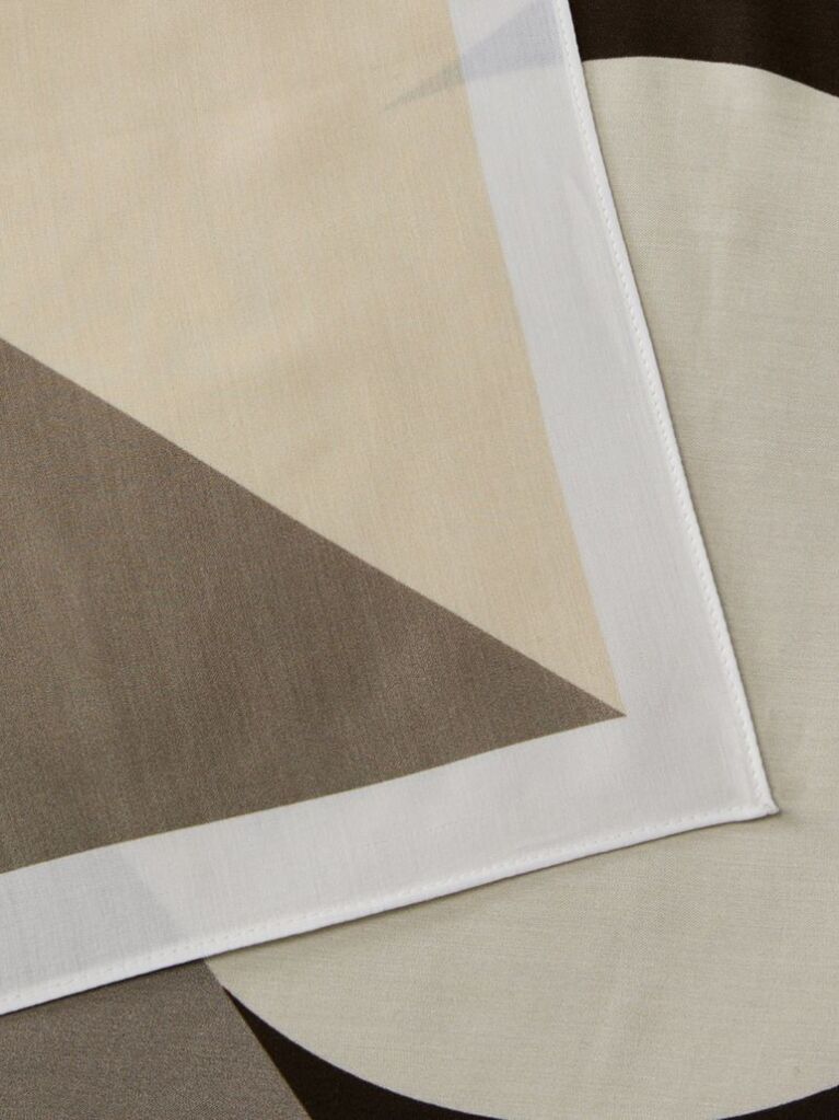 Multi Esarfa Patrata Din Satin Tip Bandana Cu Contrast Cromatic  Femei