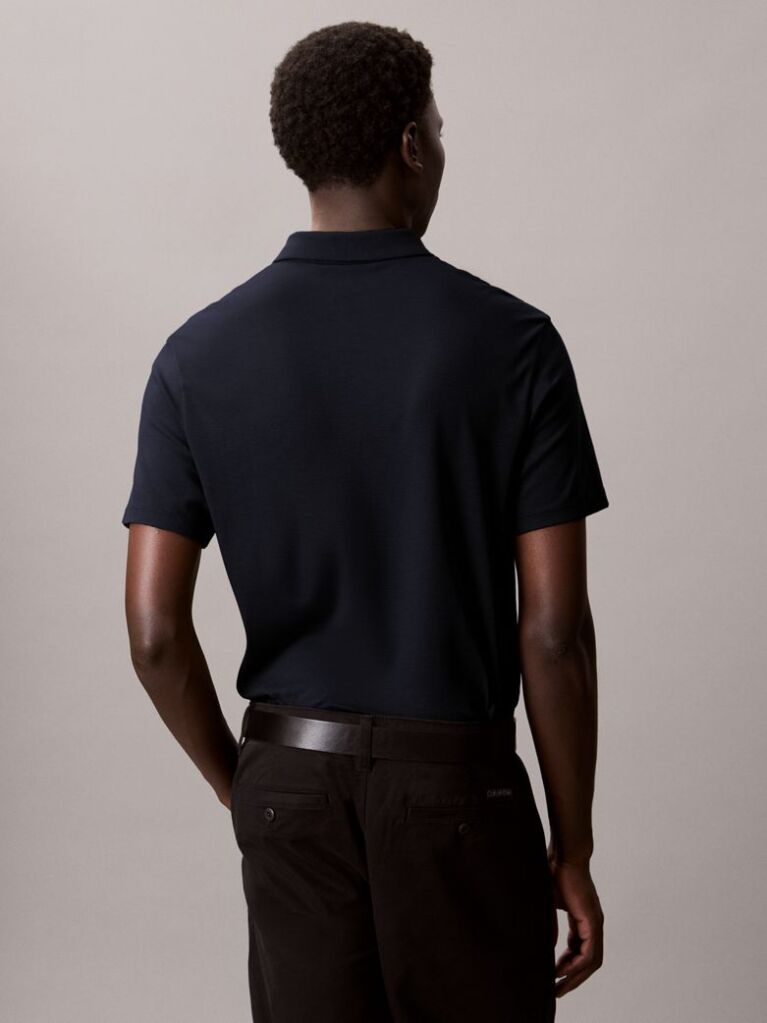 Blue Pima Cotton Polo Shirt  Men