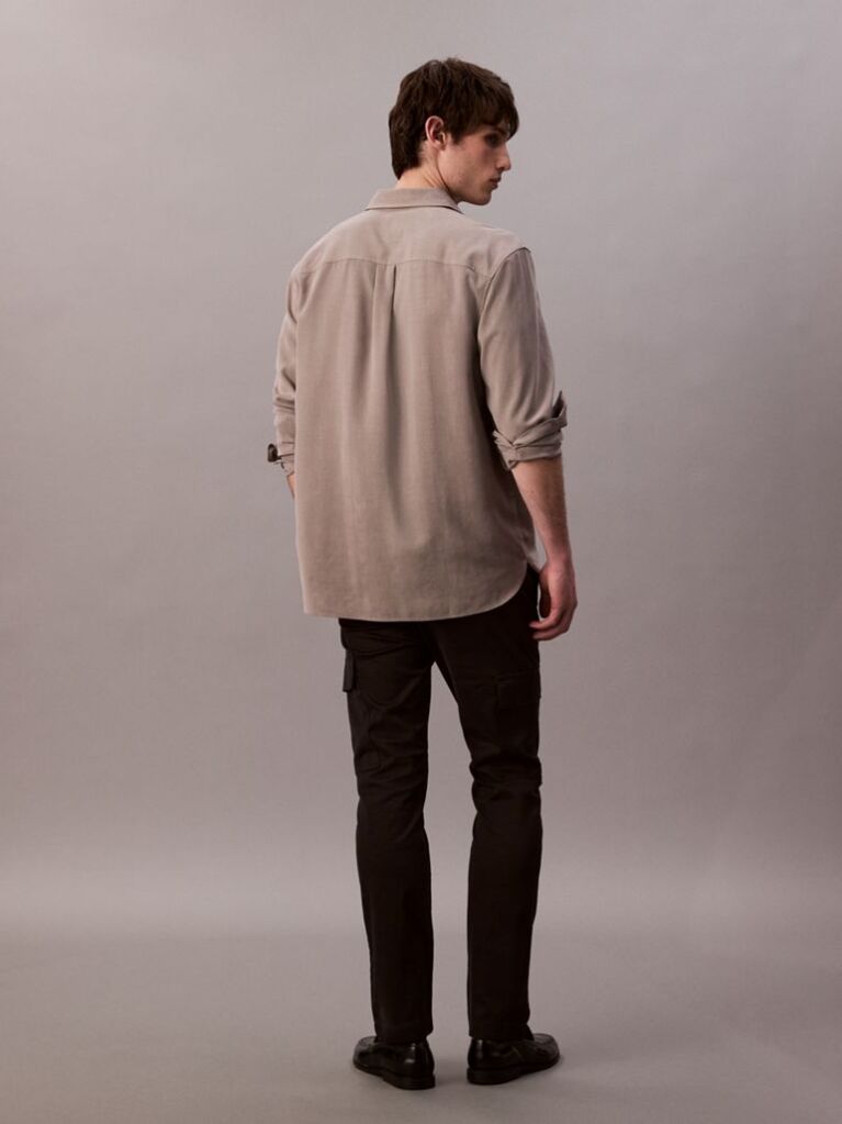 Negru Pantaloni Cargo Slim Elastici  Barbati