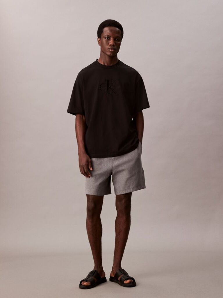 Negru Tricou Cu Maneca Scurta  Barbati
