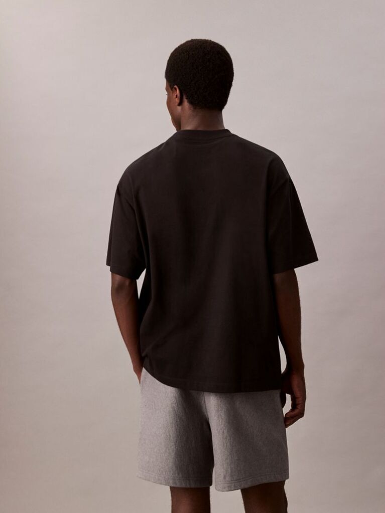 Negru Tricou Cu Maneca Scurta  Barbati