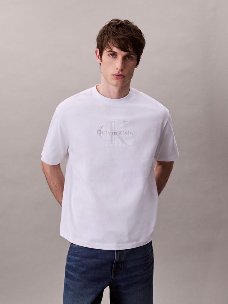 Alb Tricou Cu Maneca Scurta  Barbati