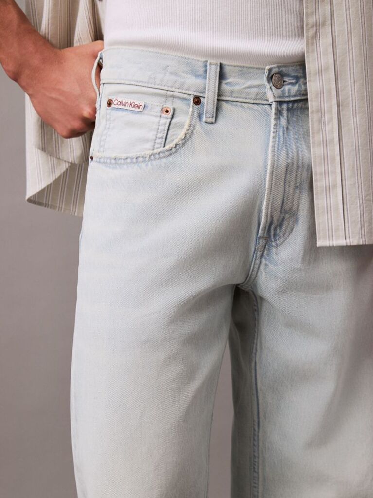 Blue 90's Straight Jeans  Men
