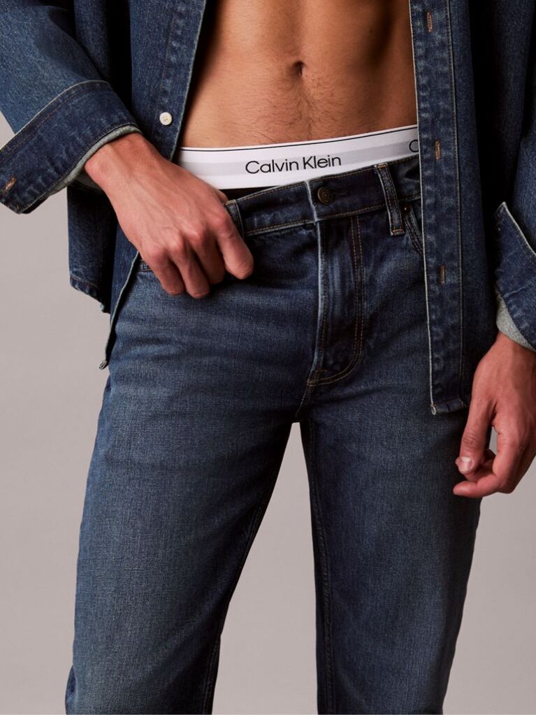 Denim Blugi Slim Cu Croiala Conica  Barbati