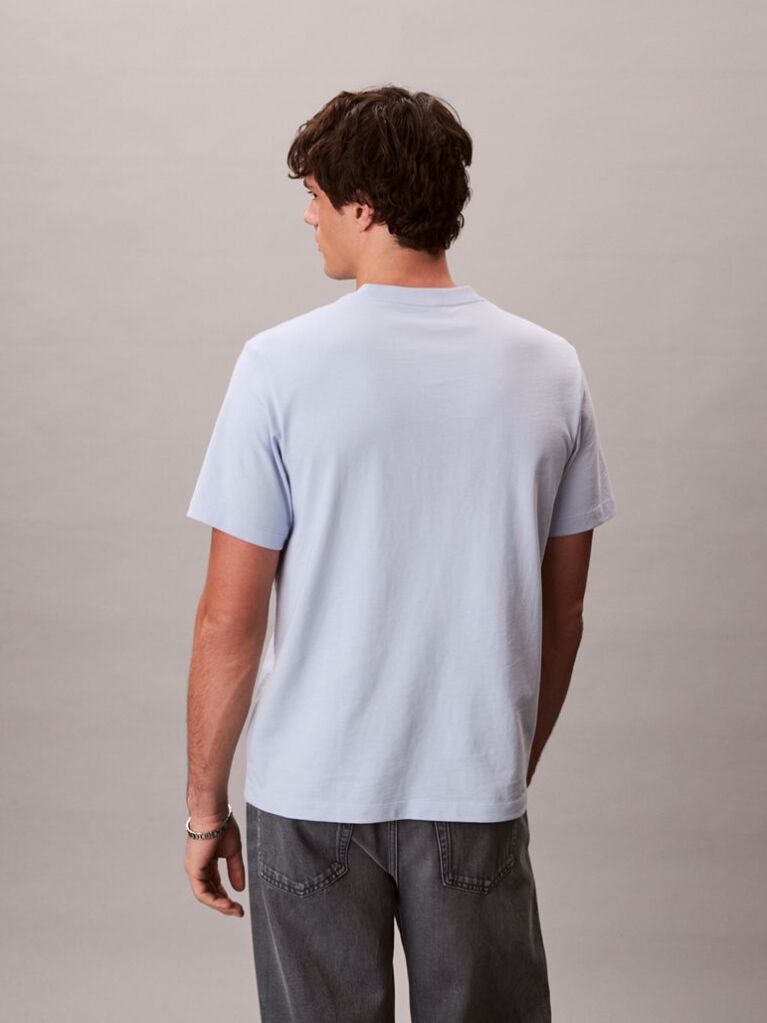 Albastru Tricou Cu Logo Monograma  Barbati