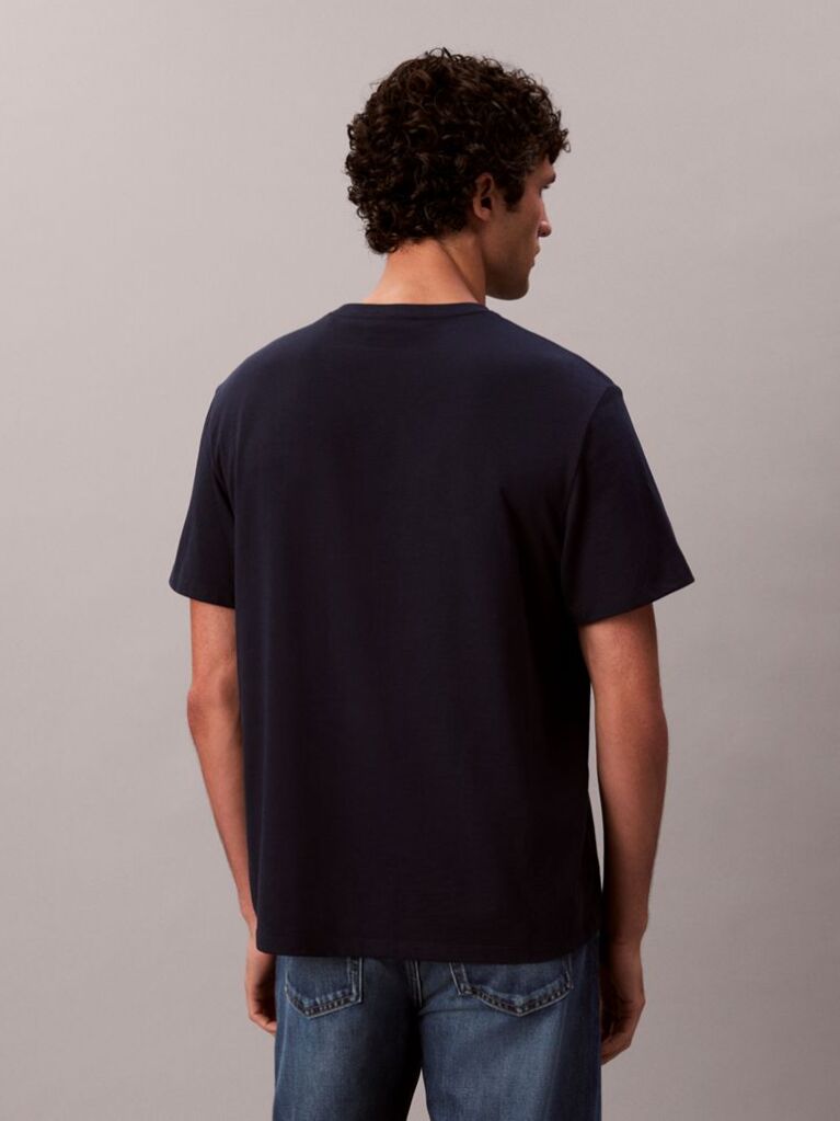 Albastru Tricou Cu Logo Monograma  Barbati