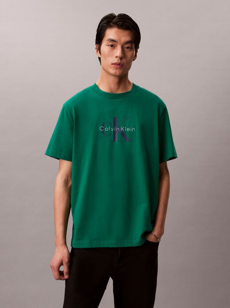 Verde Tricou Cu Logo Monograma  Barbati