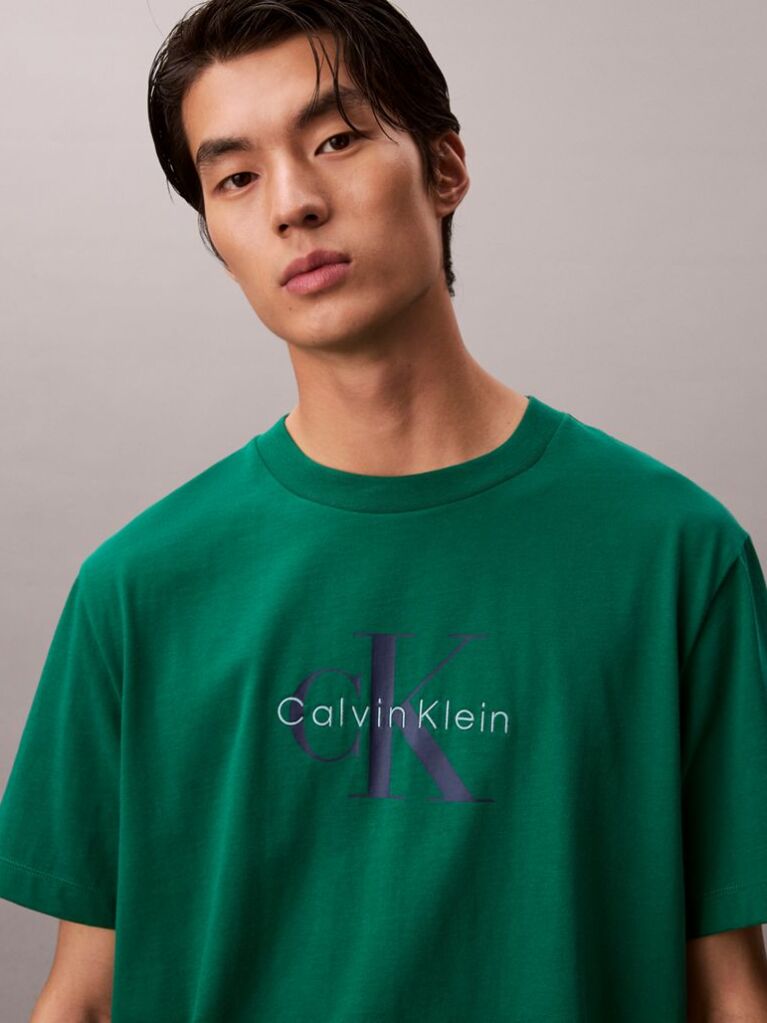 Verde Tricou Cu Logo Monograma  Barbati