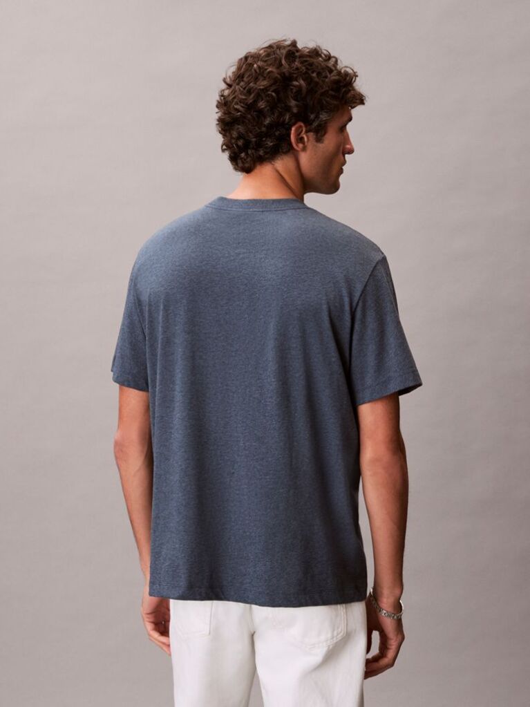 Albastru Tricou Cu Logo Monograma  Barbati