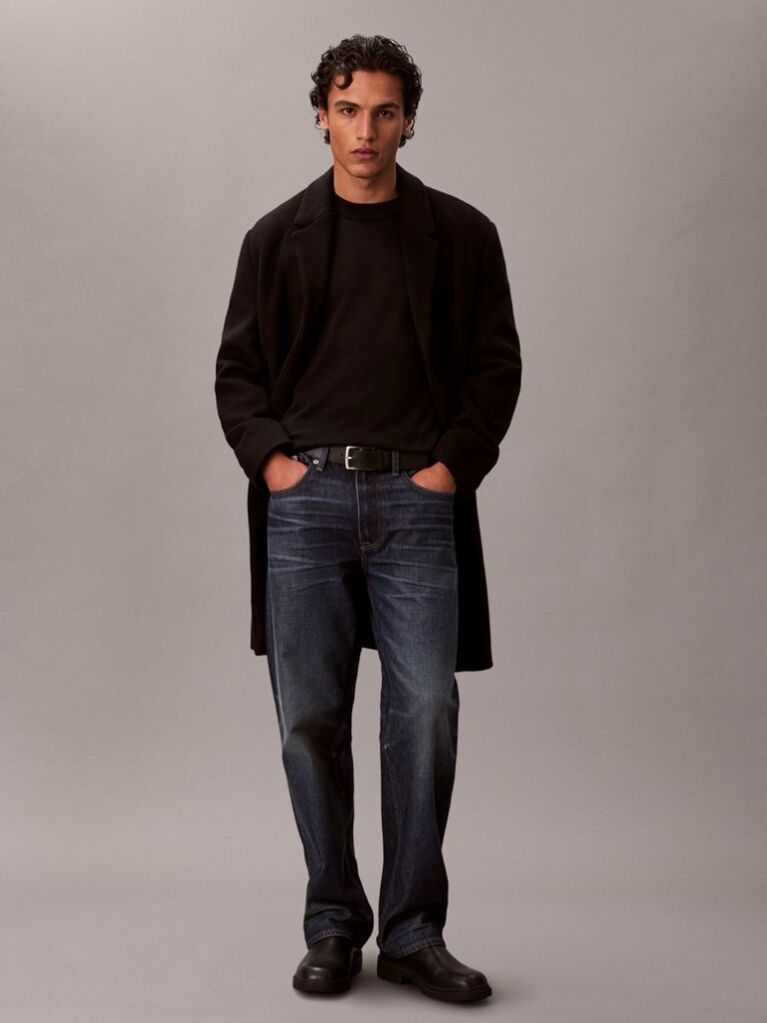Black Relaxed Cotton Monogram Jumper  Men