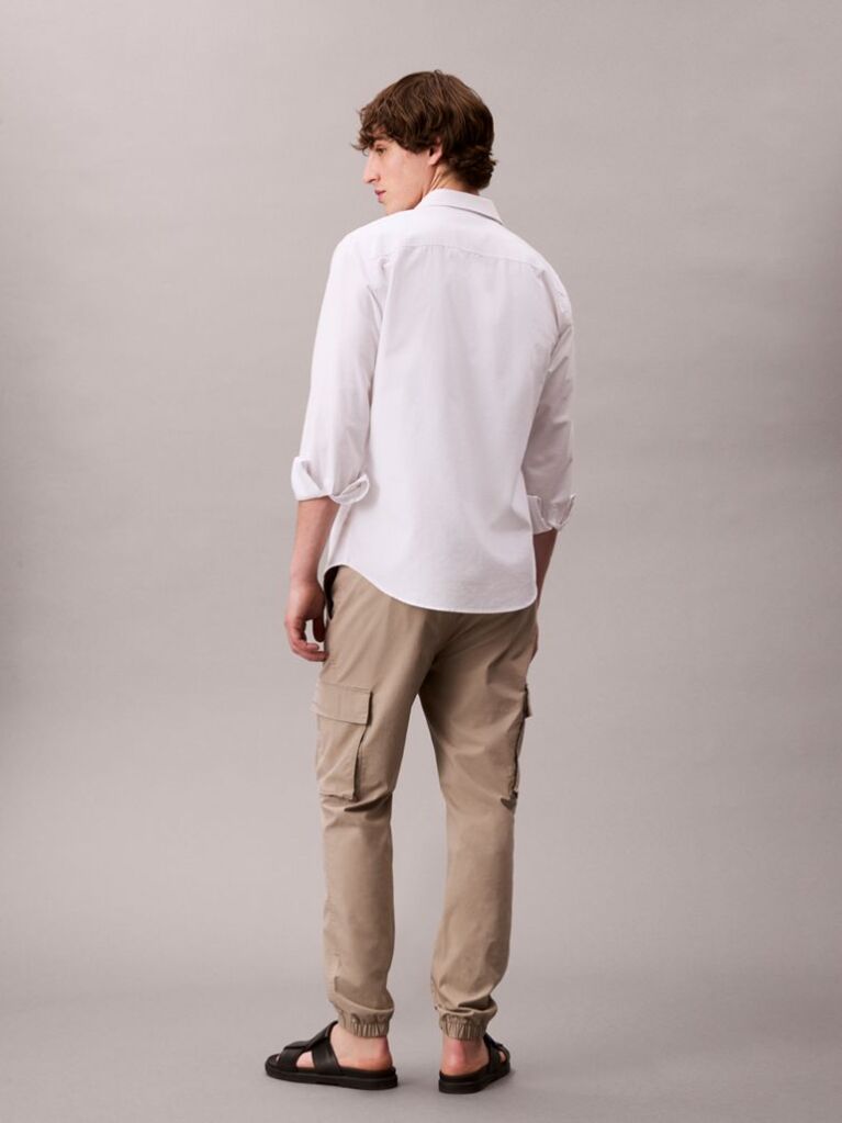 Kaki Pantaloni Cargo Cu Croiala Skinny Ripstop  Barbati