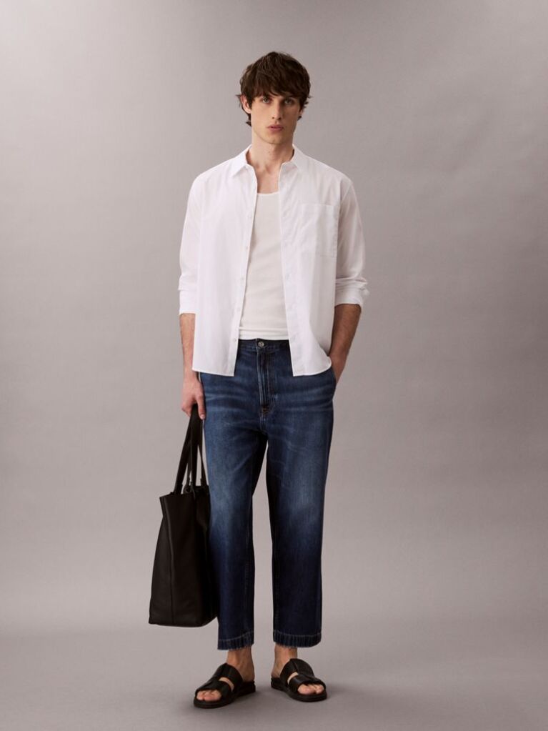 Denim 90s Taper Cropped Jeans  Men