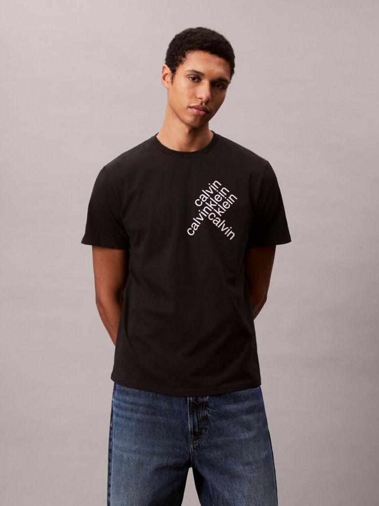 Negru Tricou Cu Maneca Scurta  Barbati