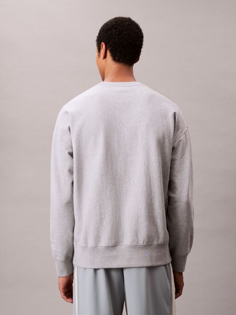 Grey Relaxed Graphic Logo Sweatshirt  Men