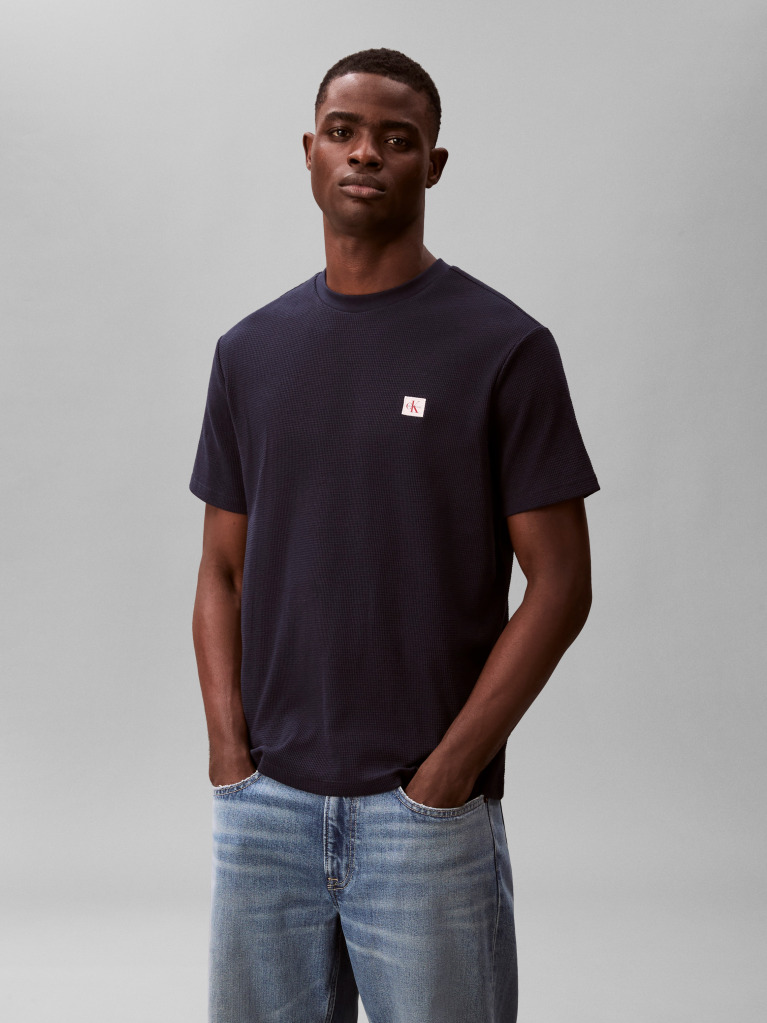 Blue Classic Waffle T-shirt  Men