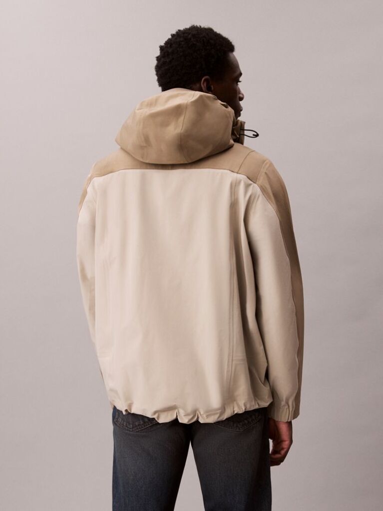 Bej Jacheta Windbreaker Din Material Tech Shell  Barbati