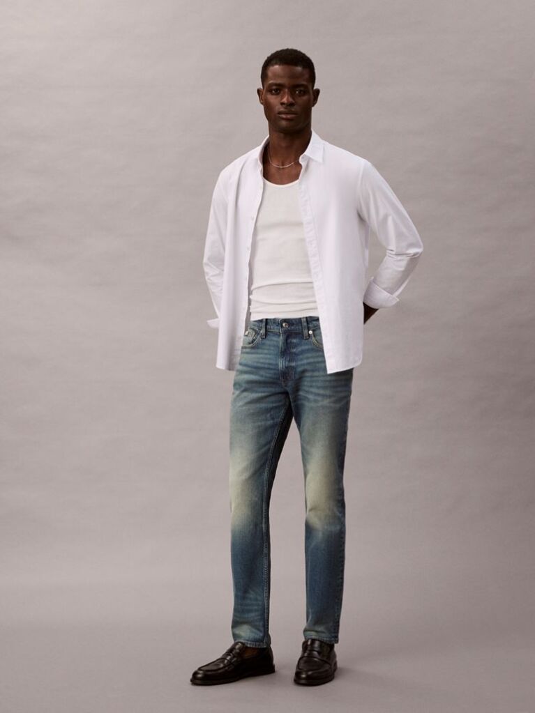 Denim Blugi Cu Croiala Slim  Barbati