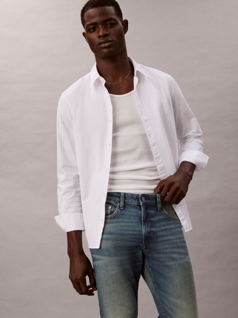 Denim Blugi Cu Croiala Slim  Barbati