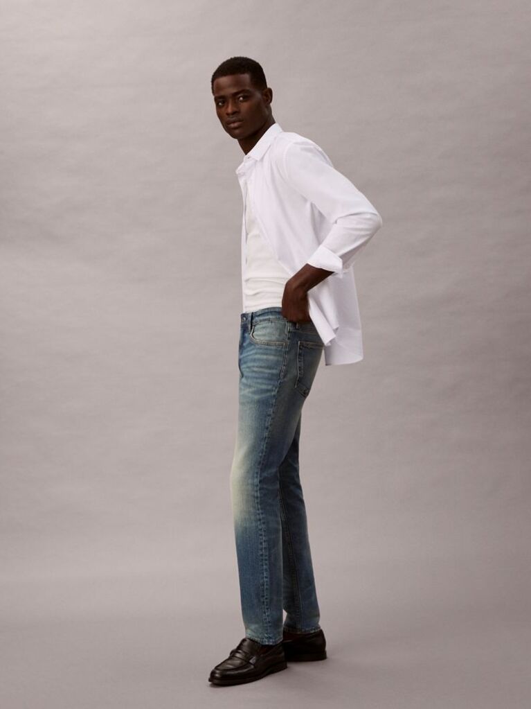 Denim Blugi Cu Croiala Slim  Barbati