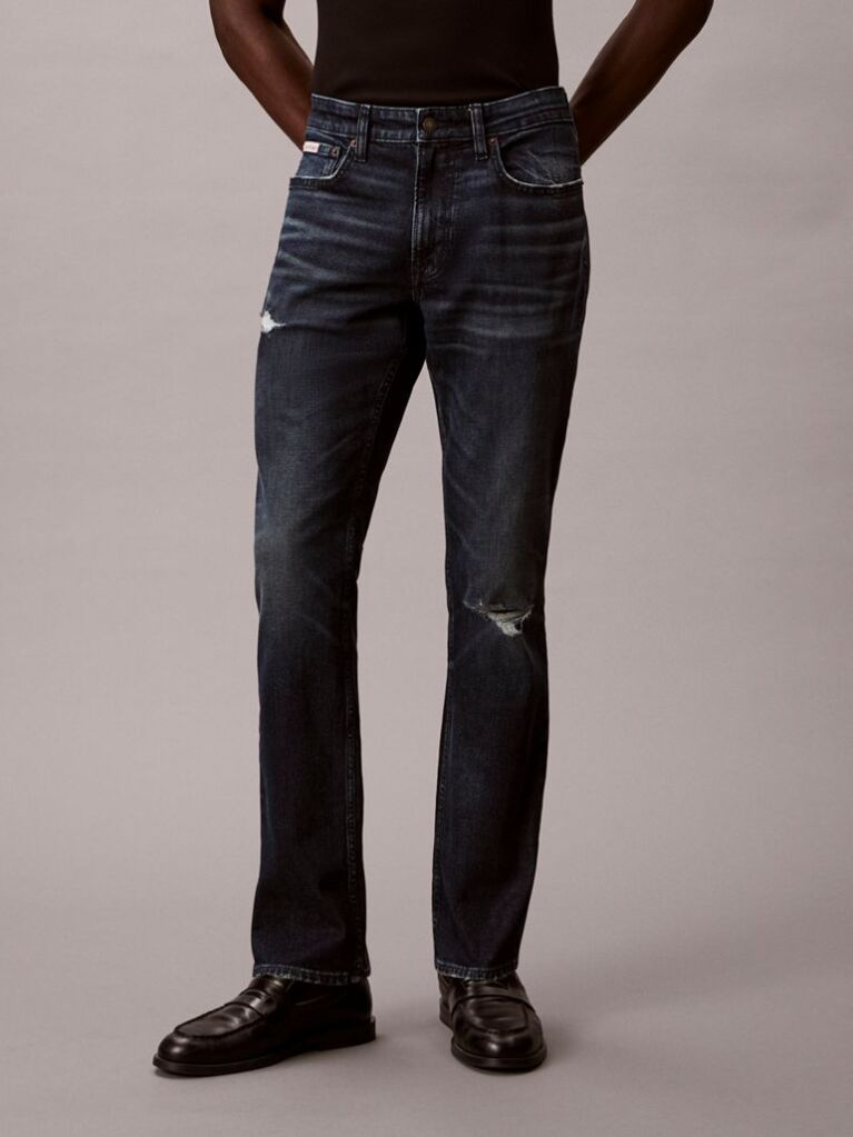 Denim Blugi Cu Croiala Slim  Barbati