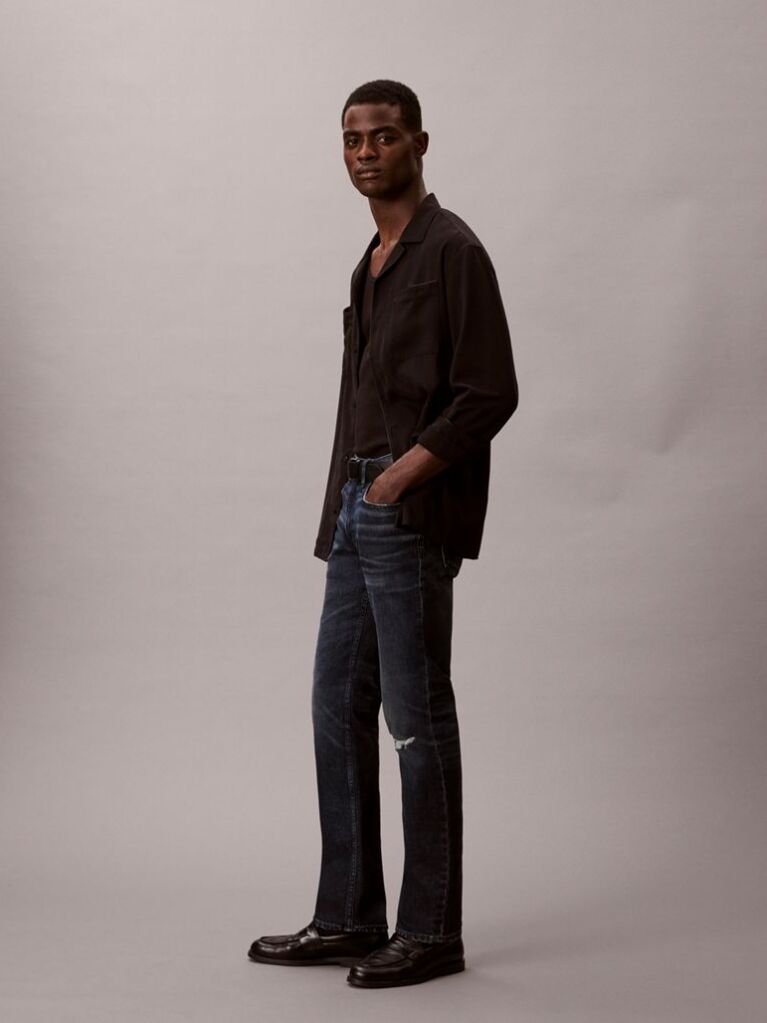 Denim Blugi Cu Croiala Slim  Barbati