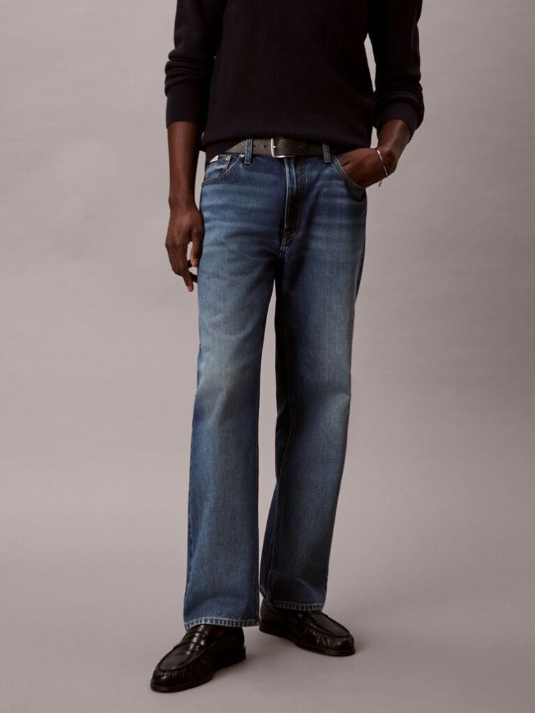 Denim Blugi Drepti Stil Anii 90  Barbati