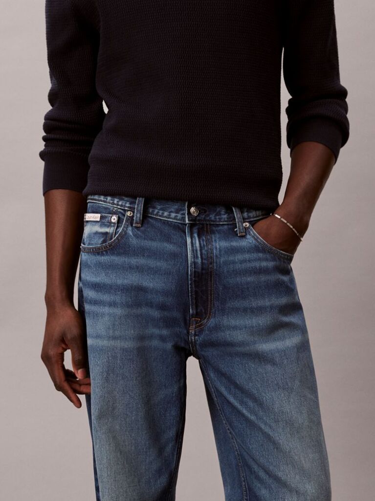 Denim Blugi Drepti Stil Anii 90  Barbati