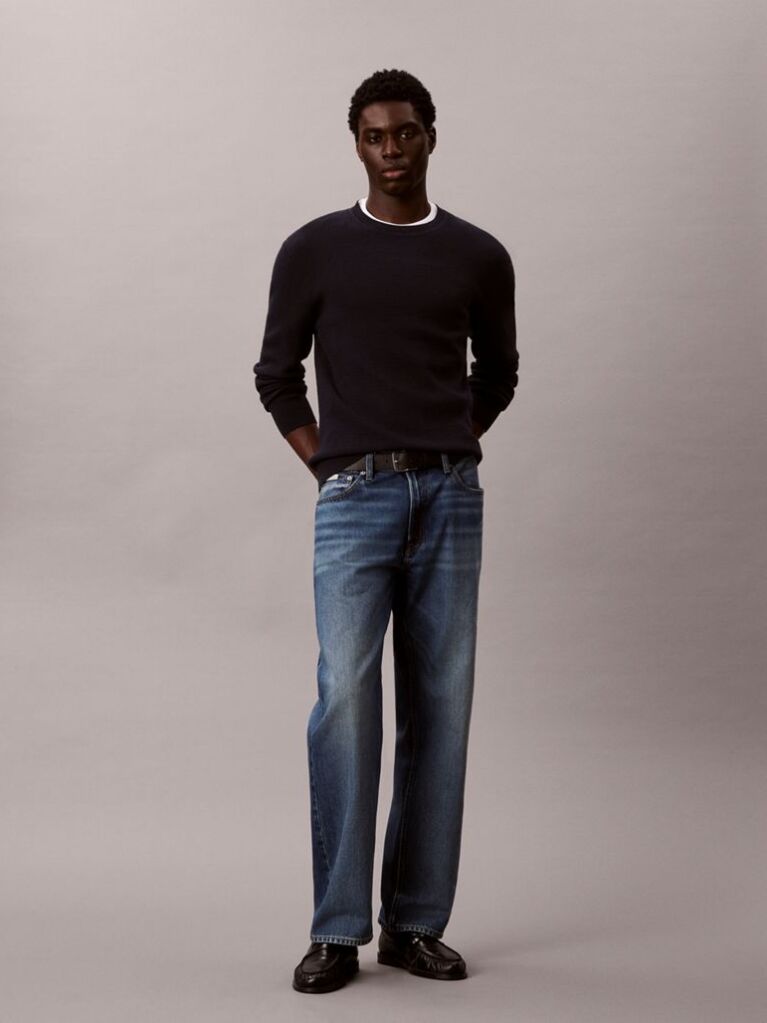 Denim Blugi Drepti Stil Anii 90  Barbati