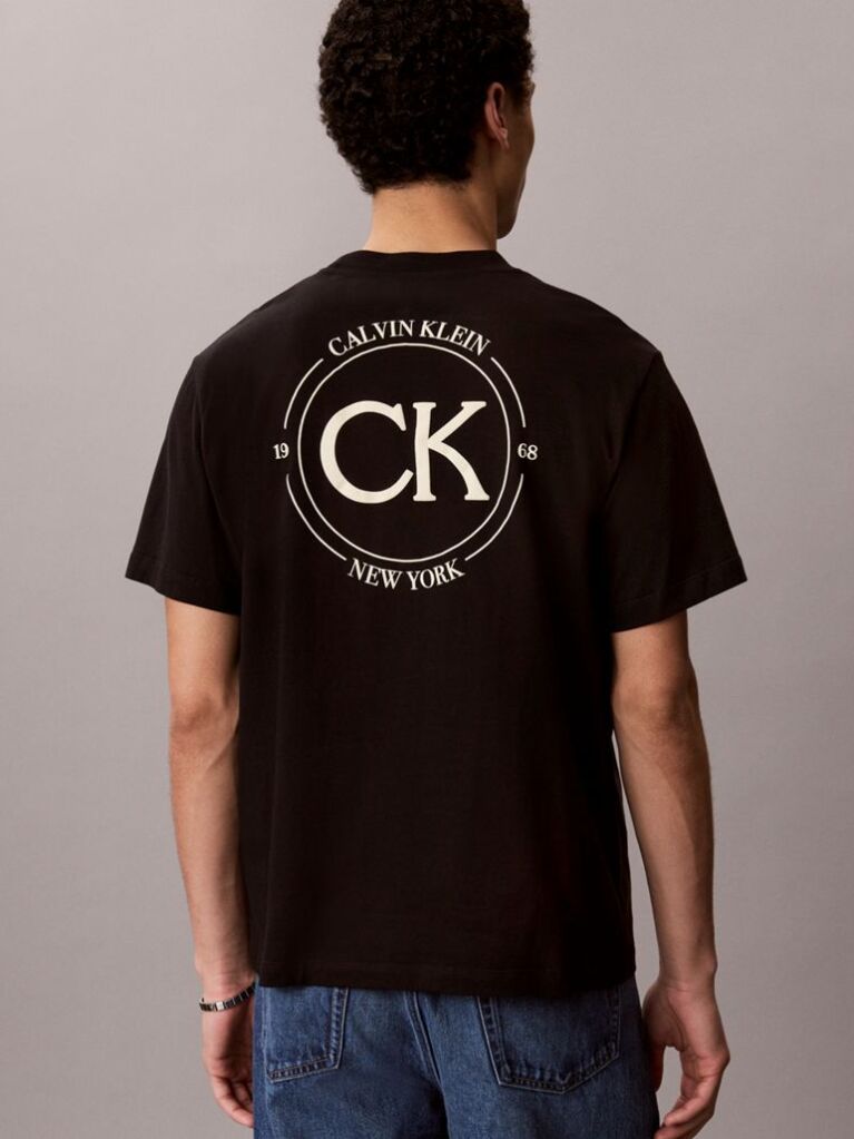 Negru Tricou Cu Logo Brodat  Barbati