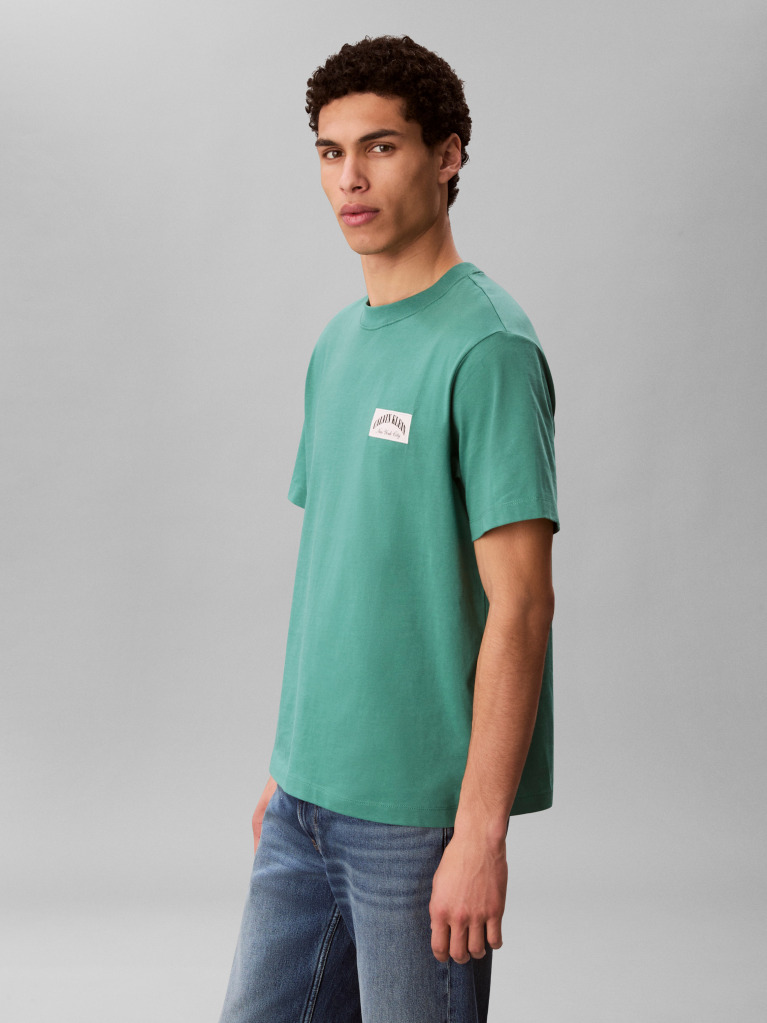 Green Varsity Badge T-shirt  Men