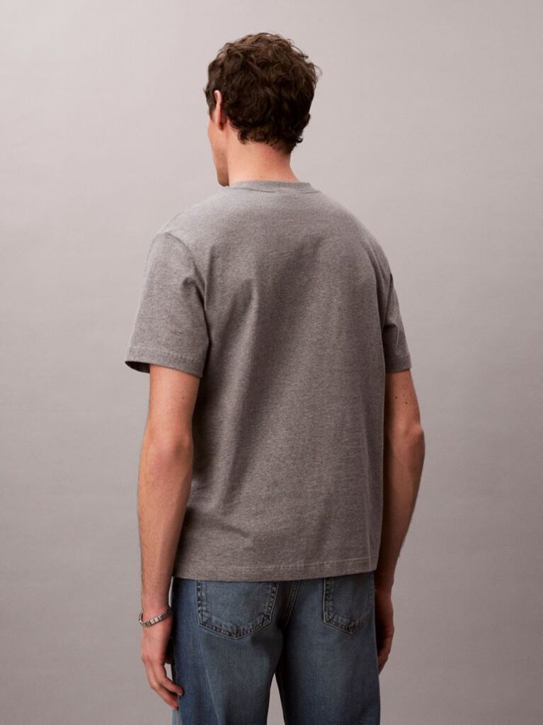 Gri Tricou Cu Logo NYC Brodat   Barbati
