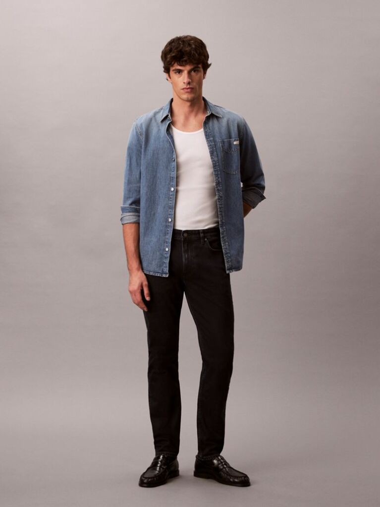 Denim Blugi Slim Cu Croiala Tapered  Barbati