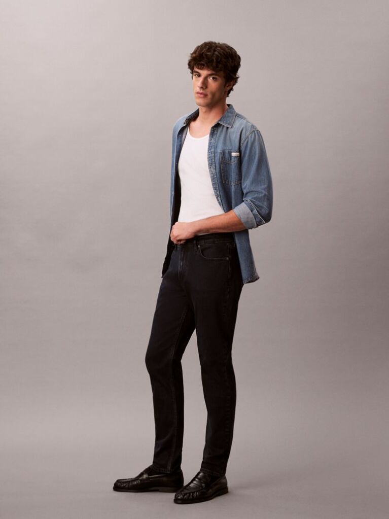 Denim Blugi Slim Cu Croiala Tapered  Barbati