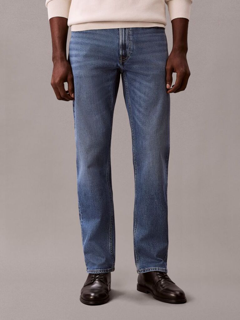 Denim Slim Straight Leg Jeans  Men