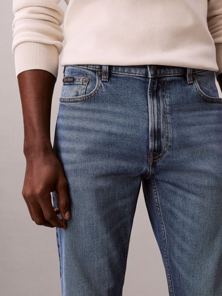 Denim Slim Straight Leg Jeans  Men