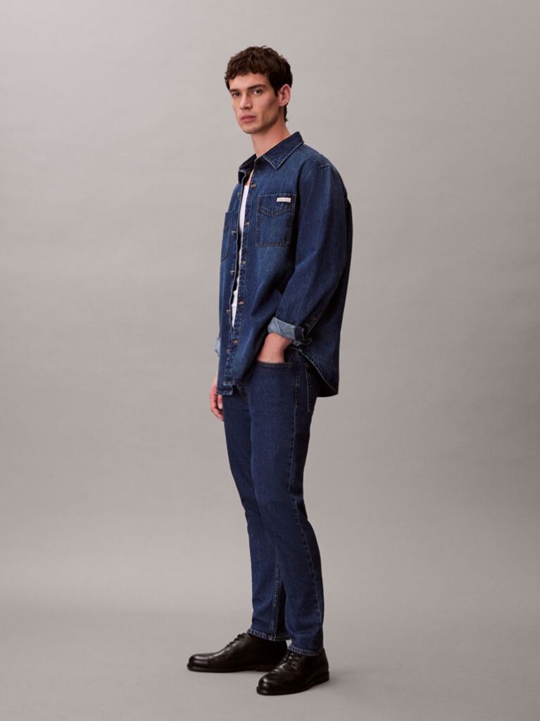 Denim Blugi Cu Croiala Tapered  Barbati