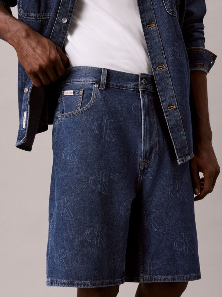 Denim Pantaloni Scurti Din Denim Cu Logo 90s  Barbati