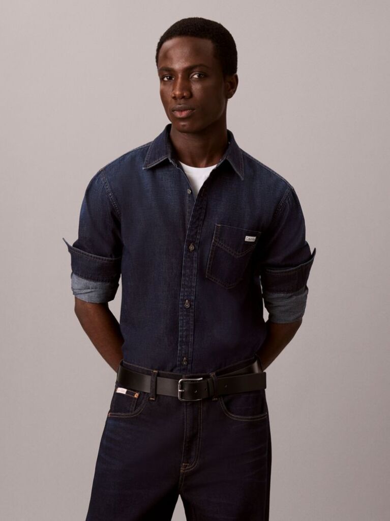 Denim Camasa Din Denim Cu Croiala Clasica  Barbati