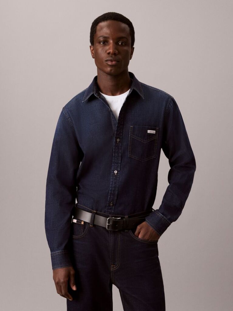 Denim Camasa Din Denim Cu Croiala Clasica  Barbati