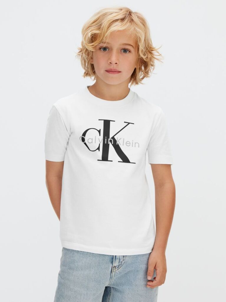 Alb Tricou Pentru Copii Cu Logo  Copii Unisex