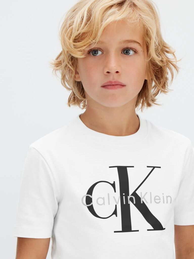Alb Tricou Pentru Copii Cu Logo  Copii Unisex