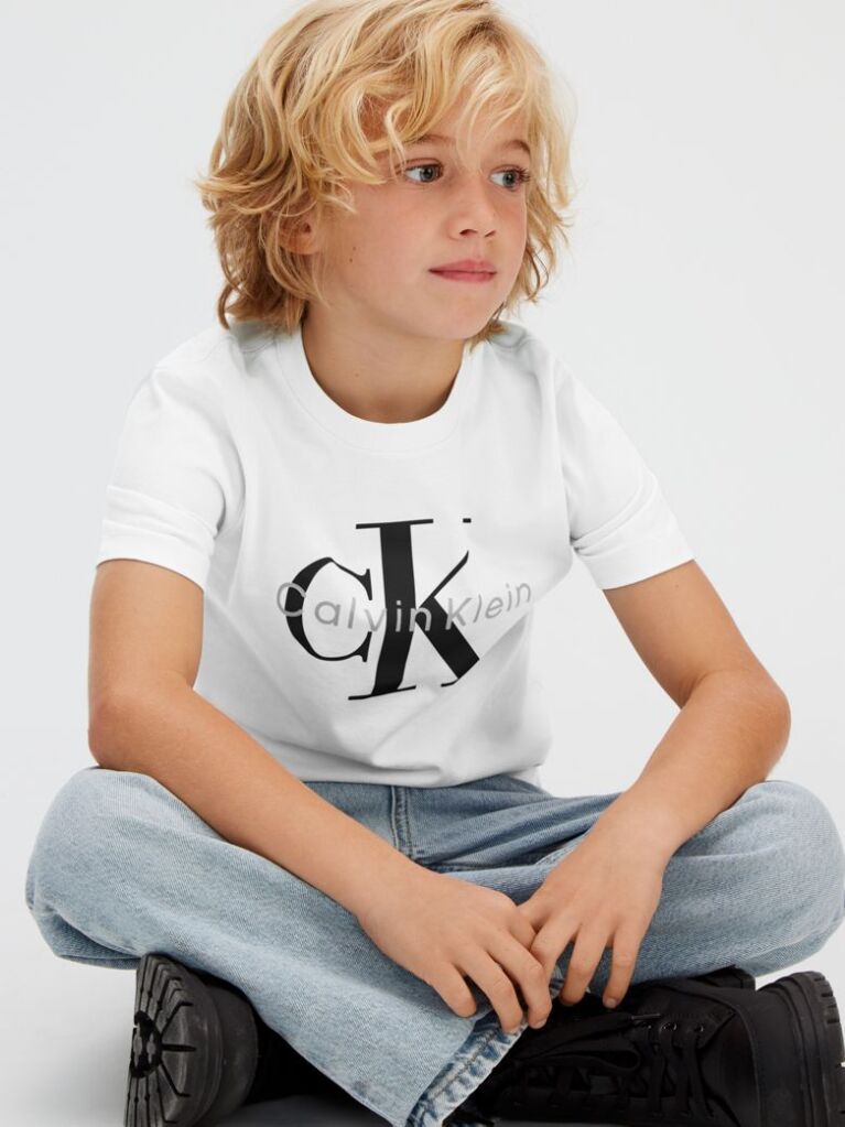 Alb Tricou Pentru Copii Cu Logo  Copii Unisex