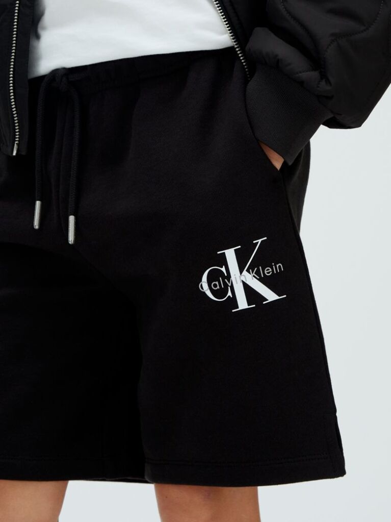 Negru Pantaloni Scurti Jogging Relaxati Pentru Copii  Copii Unisex